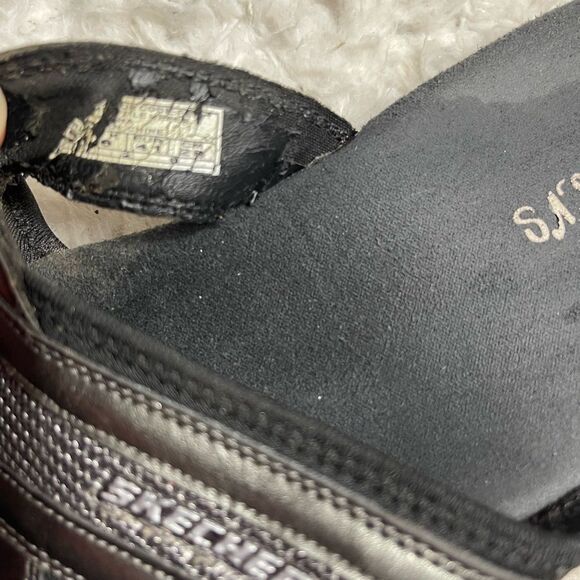 Skechers black & metallic gray slip on thong sandals rubber soles size 11. - Picture 10 of 10